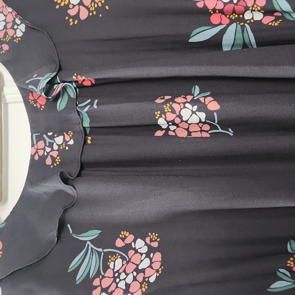 LOFT Black Floral Maxi Dress - Picture 11 of 11